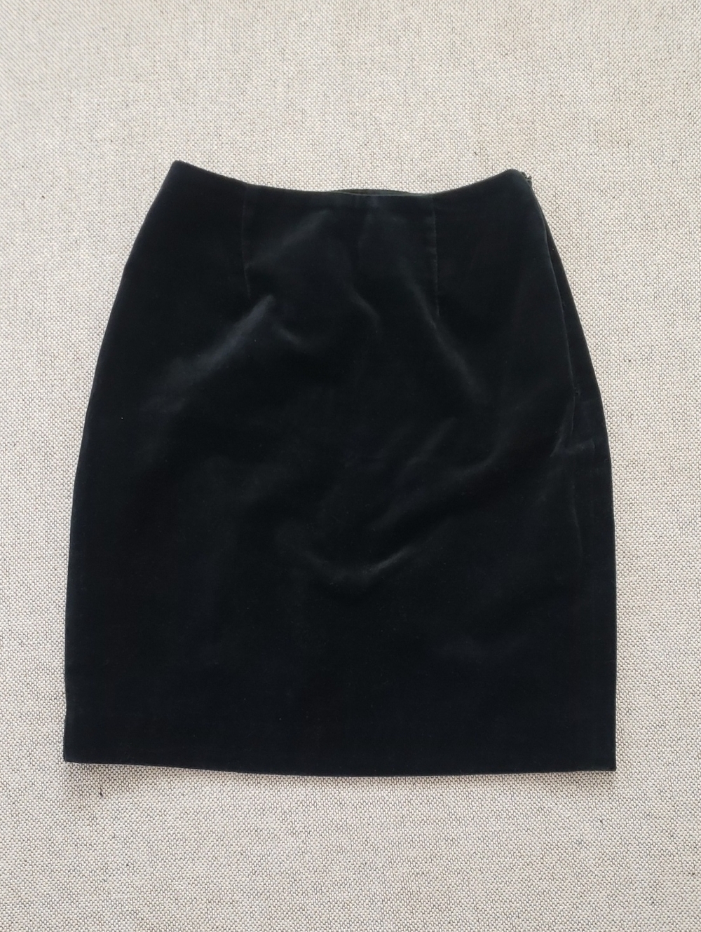 Vintage Georges Marciano Classic Black Velvet Pencil Skirt